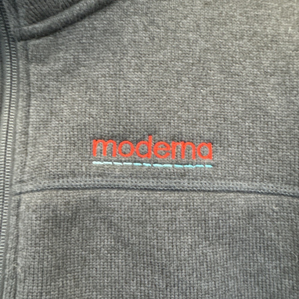 The North Face Vest Men Large Black Sweater Fleece Full Zip Logo - Picture 3 of 6